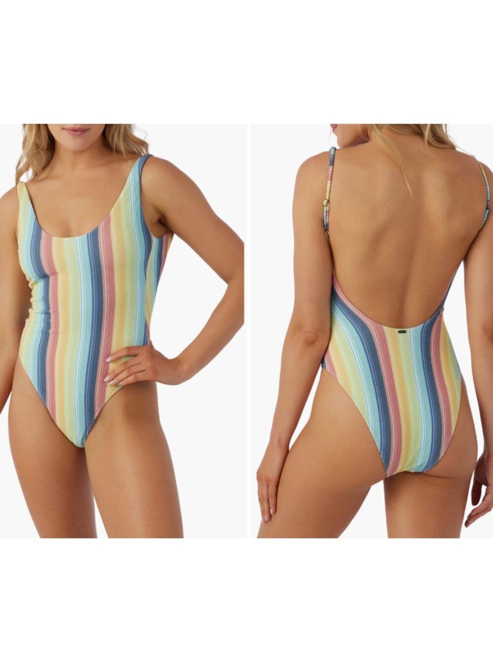 O'Neill Beach Bound Stripe North Shore One Piece Swimsuit NWT Women's Medium